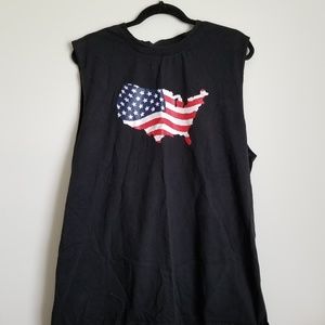 MENS black USA graphic tee• JULY 4TH/VETRANS DAY